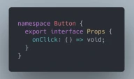 Code snippet showing a confusing TypeScript namespace pattern